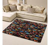 Hnnkloy Me Encanta mi Perro Salchicha (Estampado), Alfombra Grande Antideslizante para Sala de Estar o Dormitorio, 160 x 120 cm.