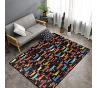 Hnnkloy Me Encanta mi Perro Salchicha (Estampado), Alfombra Grande Antideslizante para Sala de Estar o Dormitorio, 150 x 100 cm.