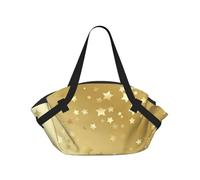 Hnnkloy Muchas Estrellas Doradas sin Costuras,Esterilla de Camping portátil, Manta de Picnic Plegable Multifuncional Que también Sirve como Bolsa de Camping para Viajes.