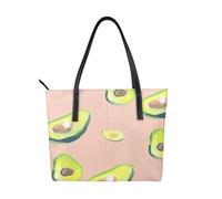 Hnnkloy Muchas imágenes de aguacates impresas,Bolso de mano de piel sintética, bolso tote de gran capacidad, bolso de hombro para mujer, ideal para el trabajo y los viajes.