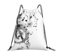 Hnnkloy Música con clave de sol,Mochila con cordón unisex, bolsa deportiva para gimnasio, mochila informal para el día a día.