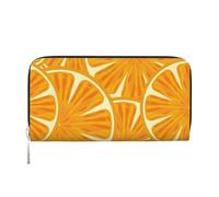 Hnnkloy Naranja Brillante,Carteras de Cuero PU de Gran Capacidad para Hombres y Mujeres.