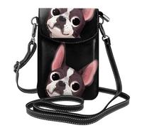 Hnnkloy Naturaleza del Boston Terrier,Bolsos para celular para mujer, bolsos pequeños cruzados - Cartera para celular de cuero sintético con ranuras para tarjetas de crédito