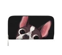 Hnnkloy Naturaleza del Boston Terrier,Carteras de Cuero PU de Gran Capacidad para Hombres y Mujeres.
