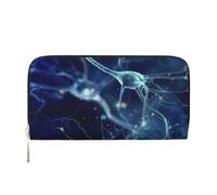 Hnnkloy Neurología de neuronas y células cerebrales en 3D,Carteras de Cuero PU de Gran Capacidad para Hombres y Mujeres.