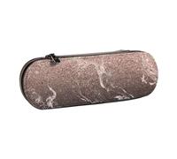 Hnnkloy Organizador de Cuero para lápices para Almacenamiento de papelería, Moderno Brillo Rosa de mármol Negro Dorado Rosa