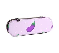 Hnnkloy Organizador de Estuche de Cuero para Almacenamiento de papelería,Berenjena, Fruta Vegetal