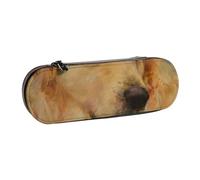 Hnnkloy Organizador de Estuche de Cuero para Almacenamiento de papelería, Golden Retriever Impreso