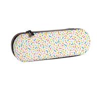 Hnnkloy Organizador de Estuche de Cuero para Almacenamiento de papelería,Rellenos de patrón de Confeti de Garabato Multicolor Vibrante