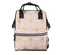 Hnnkloy Oro rosa metalizado astral.Mochila de maternidad de gran capacidad, bolso cambiador, mochila de viaje para actividades al aire libre.