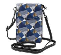 Hnnkloy Oro y Azul Lujo Sin Costuras,Bolsos para celular para mujer, bolsos pequeños cruzados - Cartera para celular de cuero sintético con ranuras para tarjetas de crédito
