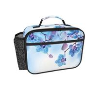 Hnnkloy Orquídeas Flores Naturales,Bolsa de almuerzo portátil, fiambrera resistente, bolsa isotérmica reutilizable