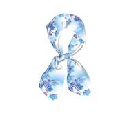 Hnnkloy Orquídeas Flores Naturales, Bufanda de seda sintética para mujer, bufandas de moda para el cuello, diadema versátil