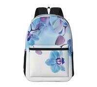 Hnnkloy Orquídeas Flores Naturales,Mochila informal de 17 pulgadas con bolsillos, resistente al agua, para la escuela.