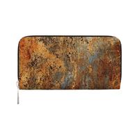 Hnnkloy Óxido marrón Metal Colorido Oxidado,Carteras de Cuero PU de Gran Capacidad para Hombres y Mujeres.