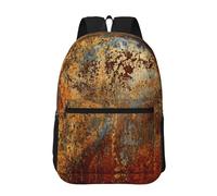 Hnnkloy Óxido marrón Metal colorido Oxidado,Mochila informal de 17 pulgadas con bolsillos, resistente al agua, para la escuela.