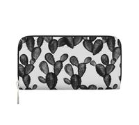 Hnnkloy Paleta Cactus Blackest Black,Carteras de Cuero PU de Gran Capacidad para Hombres y Mujeres.