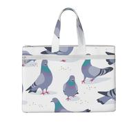 Hnnkloy Palomas azuladas,Bolsa de lona para documentos con cremallera, bolso de mano, maletín para la escuela y la oficina.