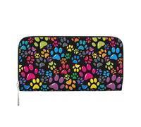 Hnnkloy Pata de Perro Colorida,Carteras de Cuero PU de Gran Capacidad para Hombres y Mujeres.