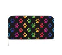 Hnnkloy Pata de Perro de Colores arcoíris,Carteras de Cuero PU de Gran Capacidad para Hombres y Mujeres.