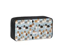 Hnnkloy Patas y Huesos de Collie de Pelo Largo,Estuche de lápices de Gran Capacidad, portátil, para bolígrafos, Bolsa de papelería para la Escuela y la Oficina.