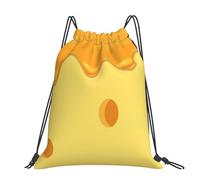 Hnnkloy Patrón alimenticio de pasta y queso,Mochila con cordón unisex, bolsa deportiva para gimnasio, mochila informal para el día a día.