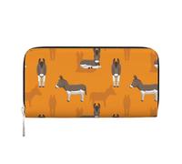 Hnnkloy Patrón de Burro de Dibujos Animados,Carteras de Cuero PU de Gran Capacidad para Hombres y Mujeres.