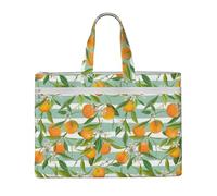 Hnnkloy Patrón de cítricos de naranjas,Bolsa de lona para documentos con cremallera, bolso de mano, maletín para la escuela y la oficina.