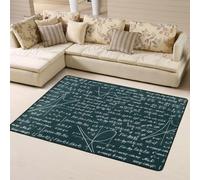 Hnnkloy Patrón de fórmulas matemáticas escritas a Mano, Alfombra Grande Antideslizante para Sala de Estar o Dormitorio, 160 x 120 cm.