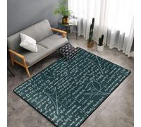 Hnnkloy Patrón de fórmulas matemáticas escritas a Mano, Alfombra Grande Antideslizante para Sala de Estar o Dormitorio, 150 x 100 cm.