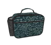 Hnnkloy Patrón de fórmulas matemáticas escritas a mano,Bolsa de almuerzo portátil, fiambrera resistente, bolsa isotérmica reutilizable
