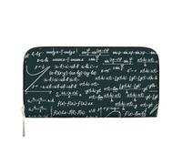 Hnnkloy Patrón de fórmulas matemáticas escritas a Mano,Carteras de Cuero PU de Gran Capacidad para Hombres y Mujeres.