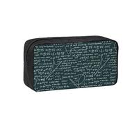 Hnnkloy Patrón de fórmulas matemáticas escritas a Mano,Estuche de lápices de Gran Capacidad, portátil, para bolígrafos, Bolsa de papelería para la Escuela y la Oficina.