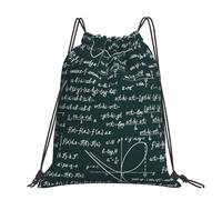 Hnnkloy Patrón de fórmulas matemáticas escritas a mano,Mochila con cordón unisex, bolsa deportiva para gimnasio, mochila informal para el día a día.