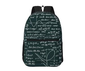 Hnnkloy Patrón de fórmulas matemáticas escritas a mano,Mochila informal de 17 pulgadas con bolsillos, resistente al agua, para la escuela.