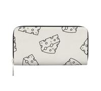 Hnnkloy Patrón de Garabato de Queso,Carteras de Cuero PU de Gran Capacidad para Hombres y Mujeres.