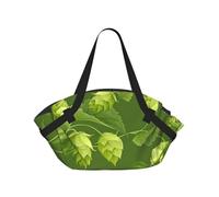Hnnkloy Patrón de lúpulo y Hojas Verdes,Esterilla de Camping portátil, Manta de Picnic Plegable Multifuncional Que también Sirve como Bolsa de Camping para Viajes.