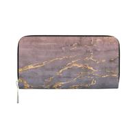 Hnnkloy Patrón de mármol de Oro Rosa,Carteras de Cuero PU de Gran Capacidad para Hombres y Mujeres.