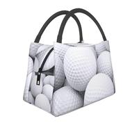 Hnnkloy Patrón de pelotas de golf en 3D,Bolsa de almuerzo portátil, bolsa isotérmica, fiambrera duradera, bolsa térmica reutilizable.