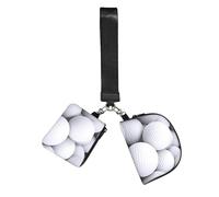Hnnkloy Patrón de pelotas de golf en 3D,Bolso de muñeca para deportes al aire libre, monedero portátil, cartera de muñeca con llavero desmontable