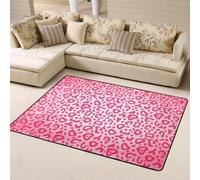 Hnnkloy Patrón de Piel de Leopardo Rosa Brillante, Alfombra Grande Antideslizante para Sala de Estar o Dormitorio, 160 x 120 cm.
