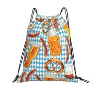 Hnnkloy Patrón de pizza de pan con salchicha,Mochila con cordón unisex, bolsa deportiva para gimnasio, mochila informal para el día a día.