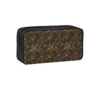 Hnnkloy Patrón de telaraña Dorada,Estuche de lápices de Gran Capacidad, portátil, para bolígrafos, Bolsa de papelería para la Escuela y la Oficina.