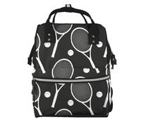 Hnnkloy Patrón de tenis Patrón deportivo.Mochila de maternidad de gran capacidad, bolso cambiador, mochila de viaje para actividades al aire libre.