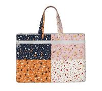 Hnnkloy Patrones de terrazo vectoriales sin costuras,Bolsa de lona para documentos con cremallera, bolso de mano, maletín para la escuela y la oficina.