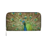 Hnnkloy Pavo Real,Carteras de Cuero PU de Gran Capacidad para Hombres y Mujeres.