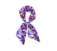 Hnnkloy Pensamiento gráfico Flores de primavera de Pascua, Bufanda de seda sintética para mujer, bufandas de moda para el cuello, diadema versátil