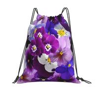 Hnnkloy Pensamiento gráfico Flores de primavera de Pascua,Mochila con cordón unisex, bolsa deportiva para gimnasio, mochila informal para el día a día.