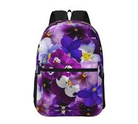 Hnnkloy Pensamiento gráfico: flores de primavera de Pascua,Mochila informal de 17 pulgadas con bolsillos, resistente al agua, para la escuela.