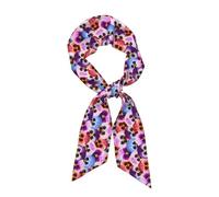 Hnnkloy Pensamientos, Bufanda de seda sintética para mujer, bufandas de moda para el cuello, pañuelo para el cuello, diadema